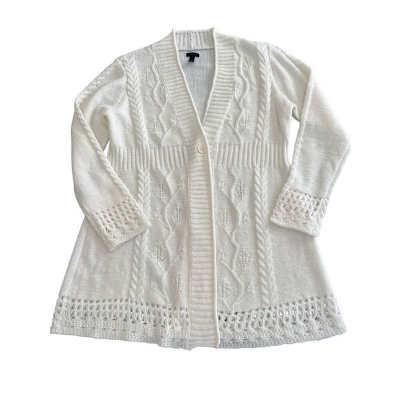 Soma Knit Trench Cardigan Coat size L - Picture 1 of 7